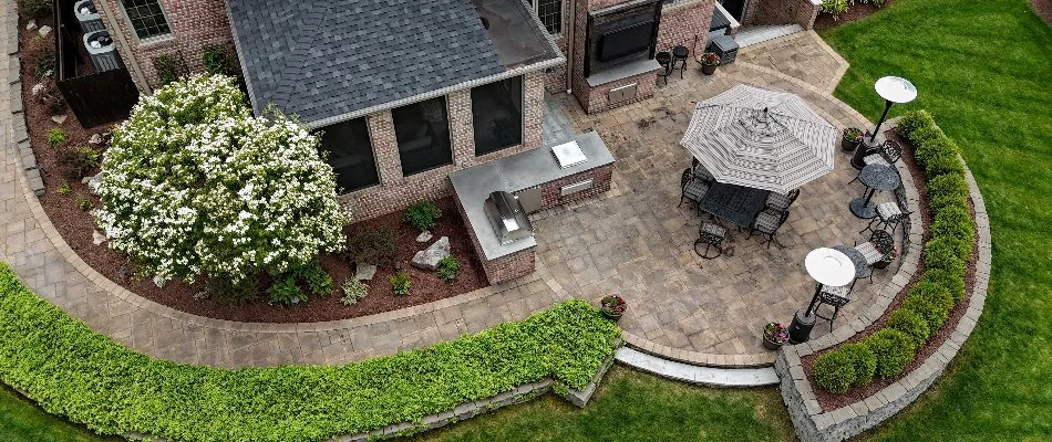 Drone image of outdoor space in Elm Grove, WI.